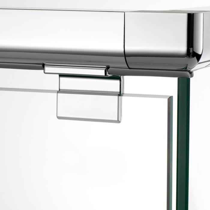 Semi-Frameless Overlap Panel Hinge